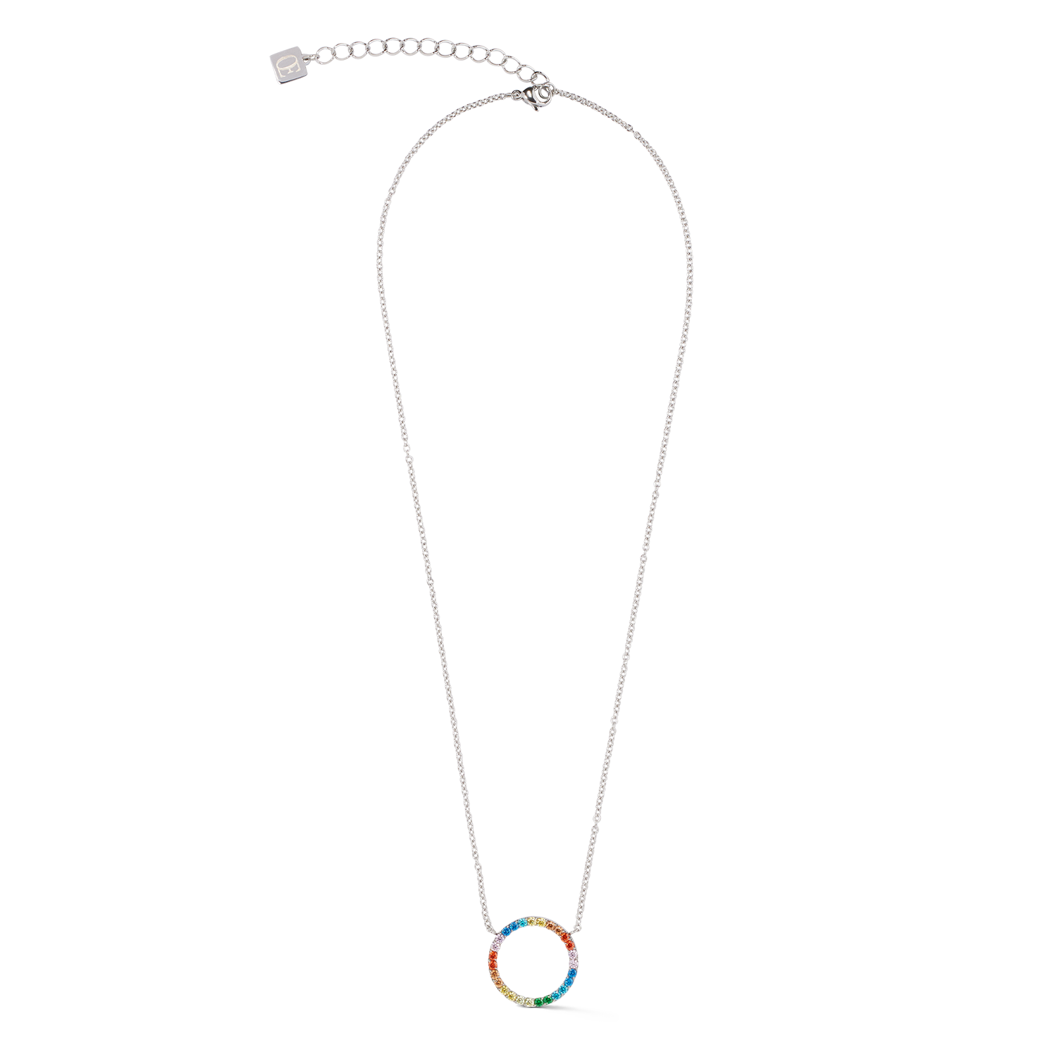 Necklace Sparkling Circle silver-multicolour