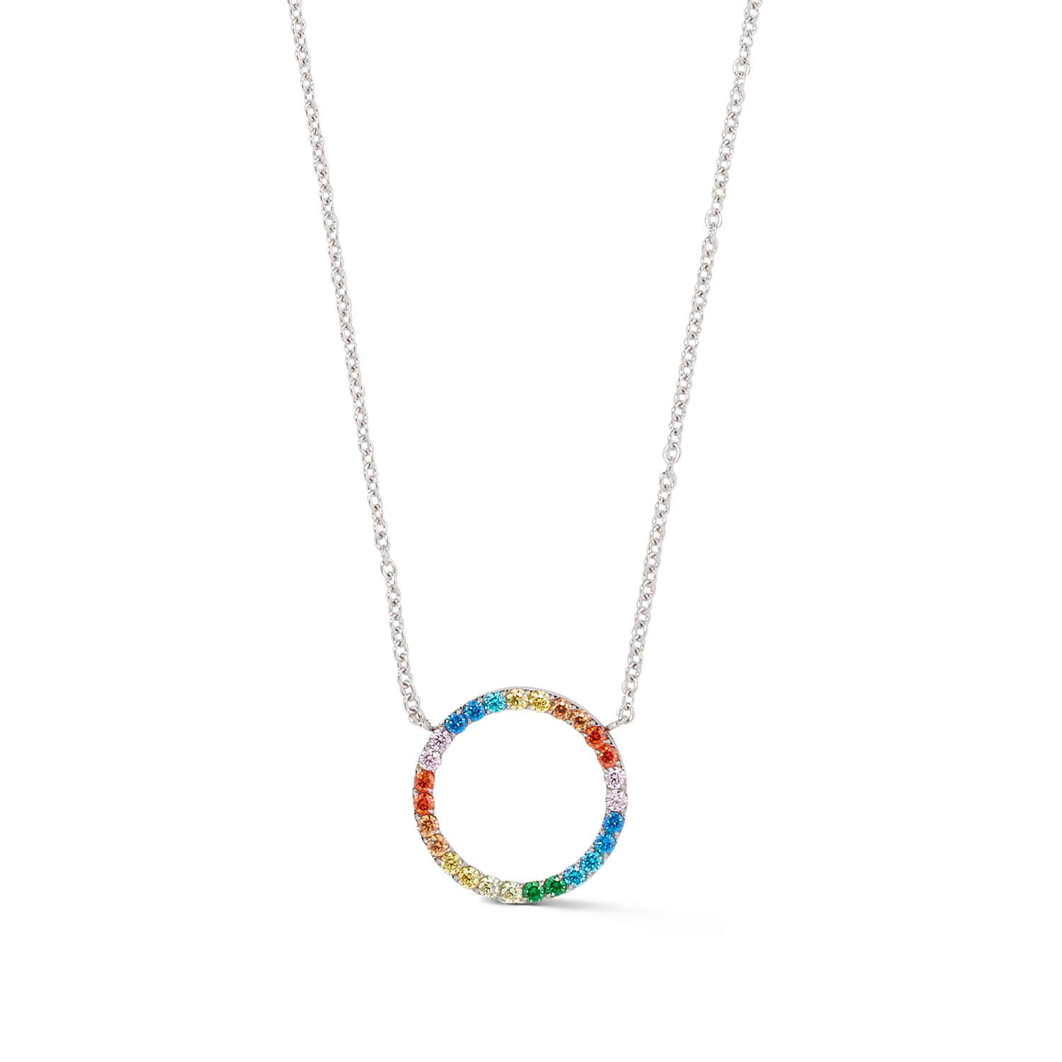 Necklace Sparkling Circle silver-multicolour