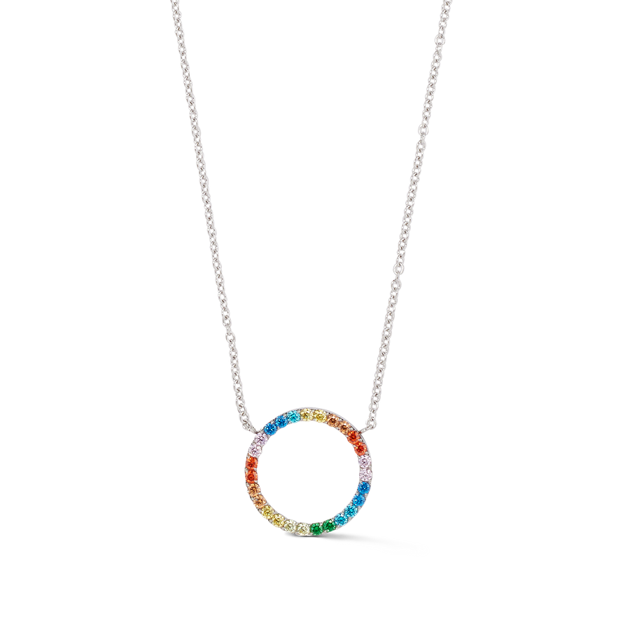 Necklace Sparkling Circle silver-multicolour