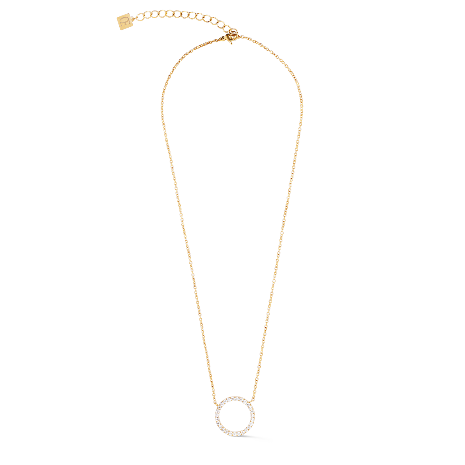 Necklace Sparkling Circle gold-crystal