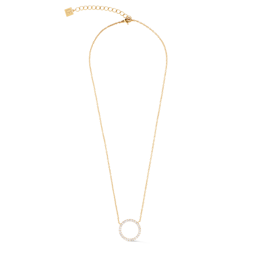 Necklace Sparkling Circle gold-crystal