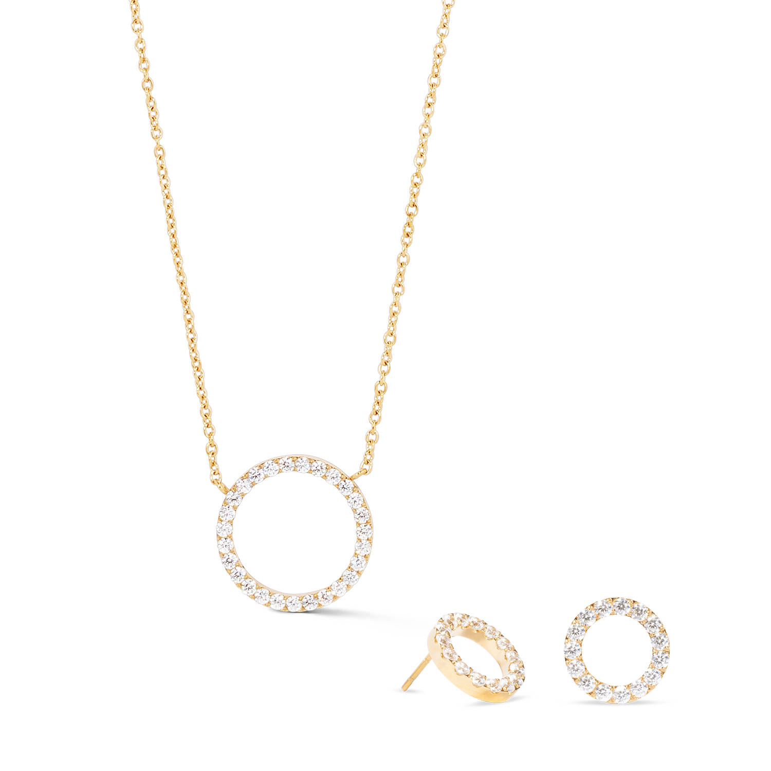 Necklace Sparkling Circle gold-crystal