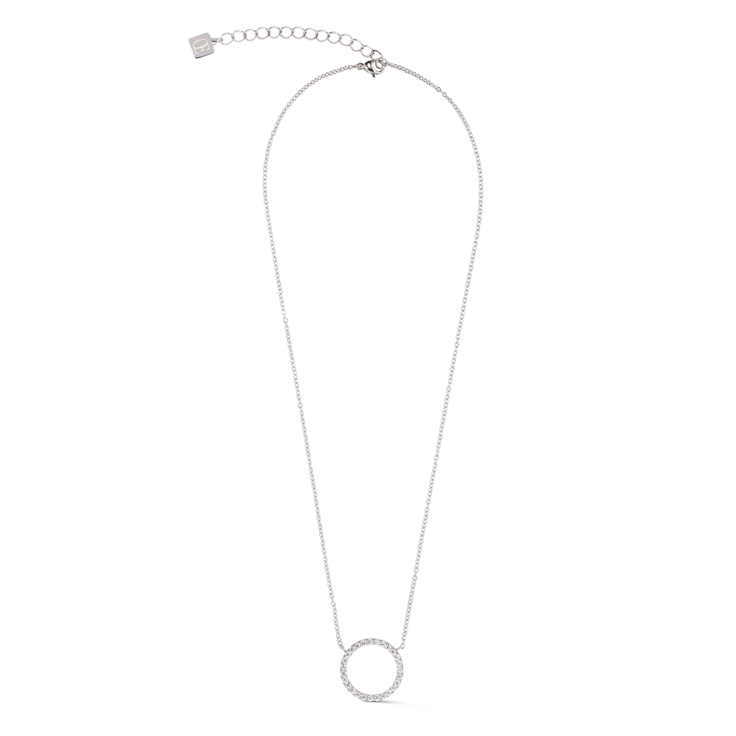 Necklace Sparkling Circle silver-crystal