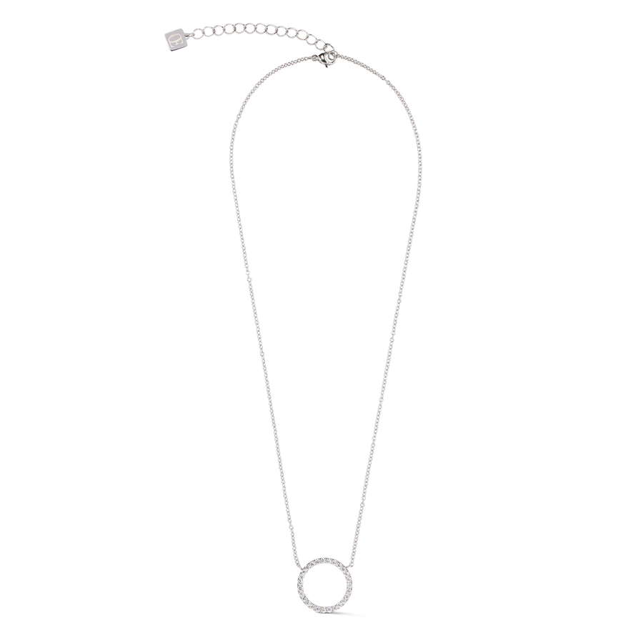 Necklace Sparkling Circle silver-crystal