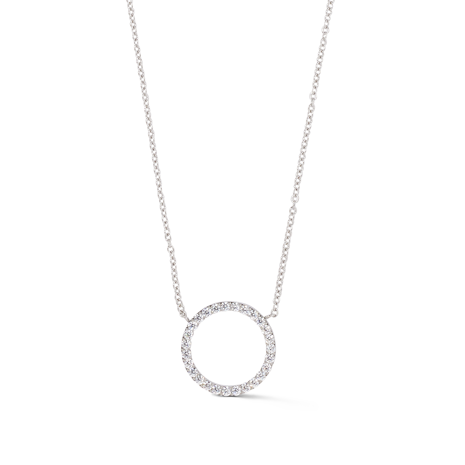 Necklace Sparkling Circle silver-crystal