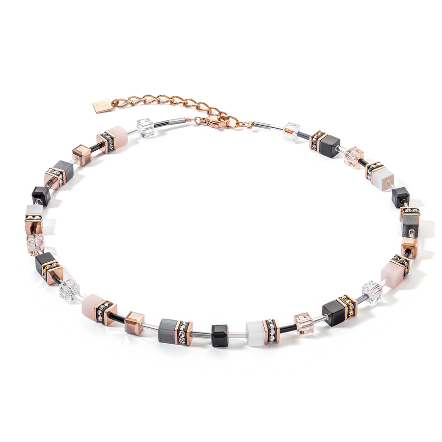 GeoCUBE® Iconic necklace rose gold soft