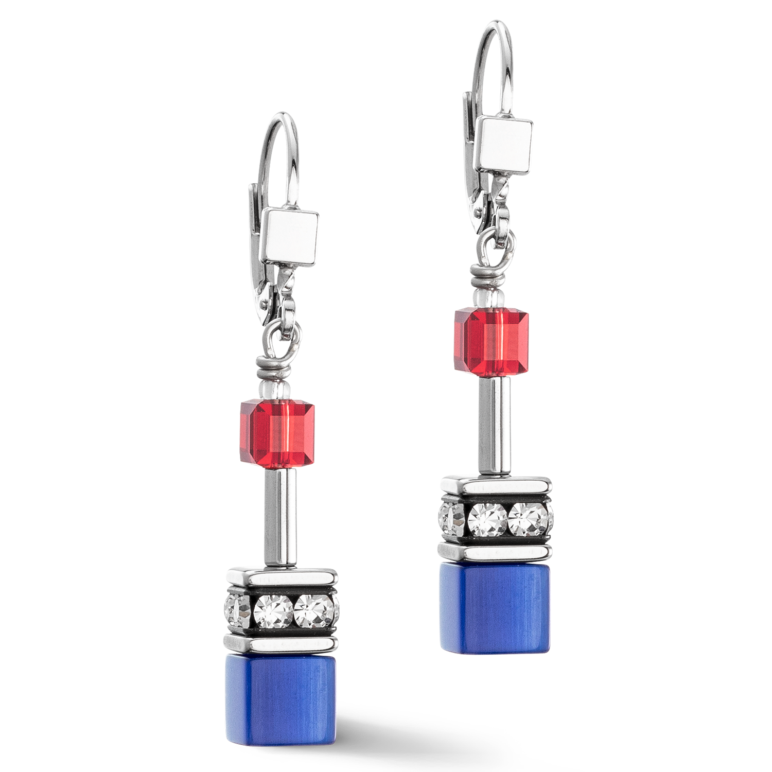 GeoCUBE® Iconic earrings silver-royal