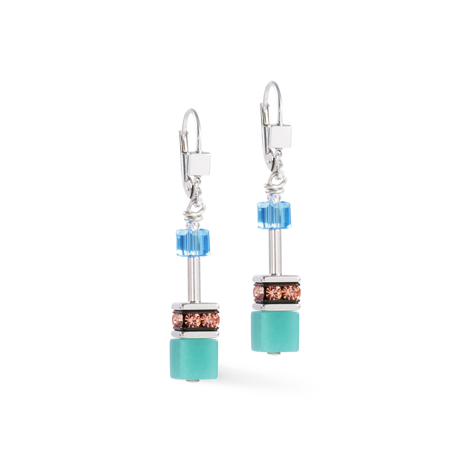 GeoCUBE® Iconic earrings Magic silver