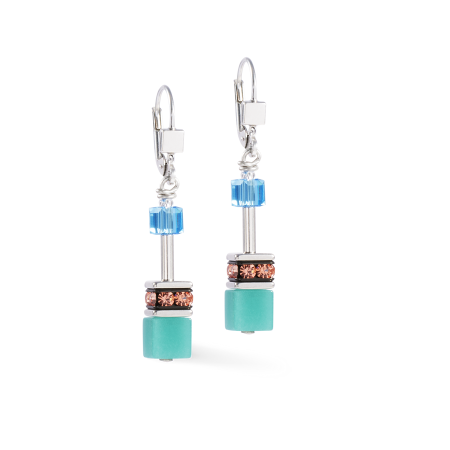 GeoCUBE® Iconic earrings Magic silver