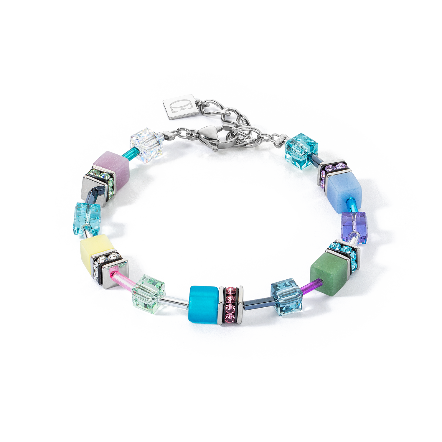 GeoCUBE® Iconic bracelet silver-ice pastels