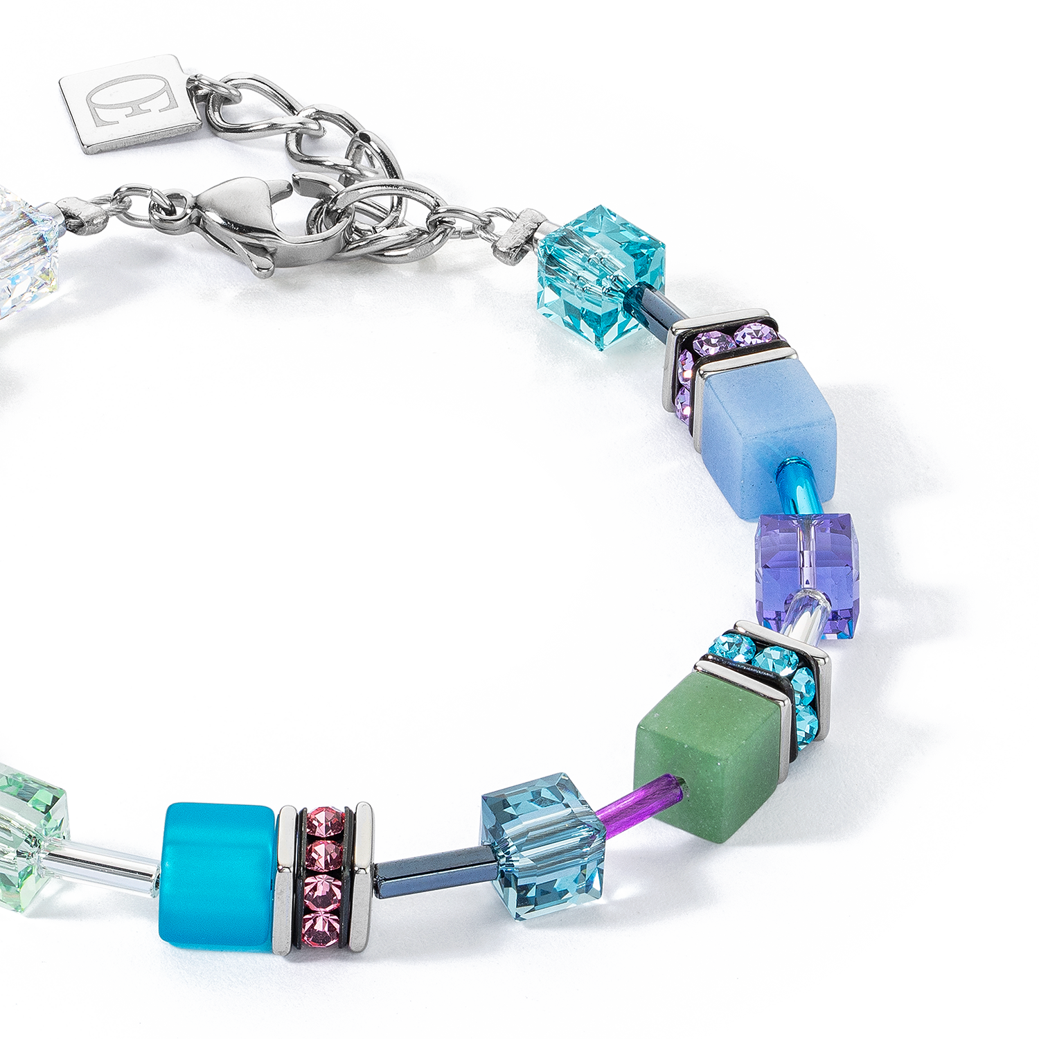 GeoCUBE® Iconic bracelet silver-ice pastels