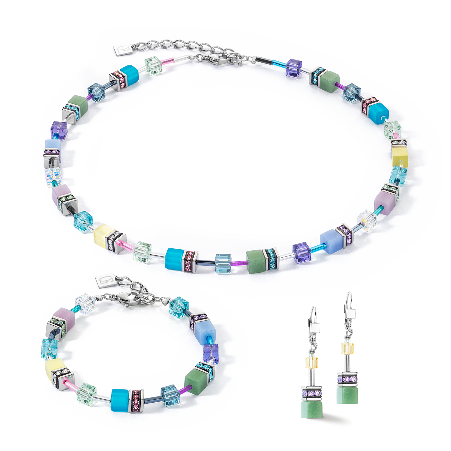 GeoCUBE® Iconic bracelet silver-ice pastels