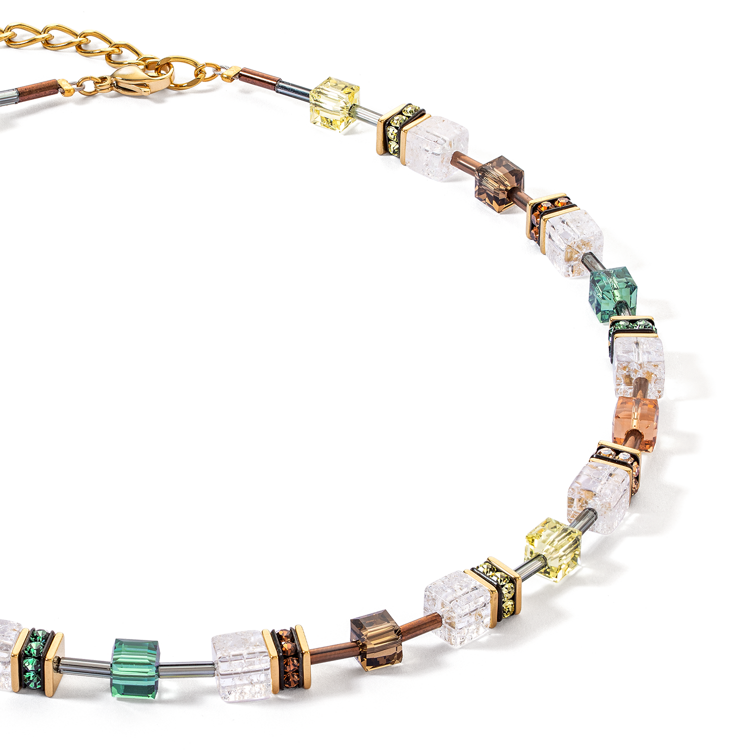 GeoCUBE® Iconic Nature necklace brown-white