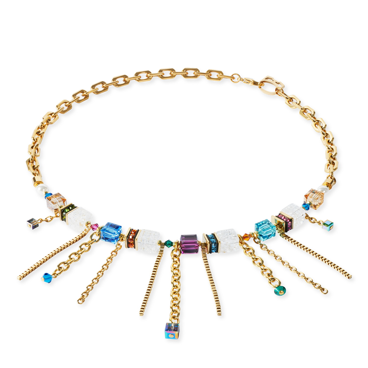 Necklace Sunray Cube Couture gold-multicolour