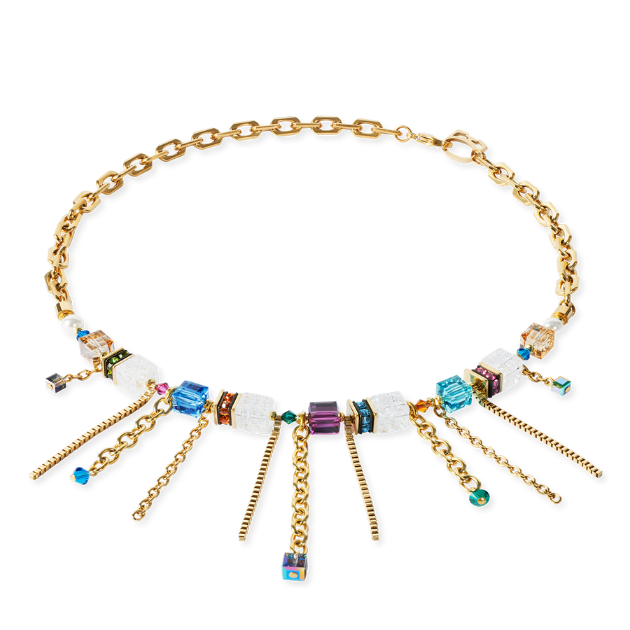 Necklace Sunray Cube Couture gold-multicolour