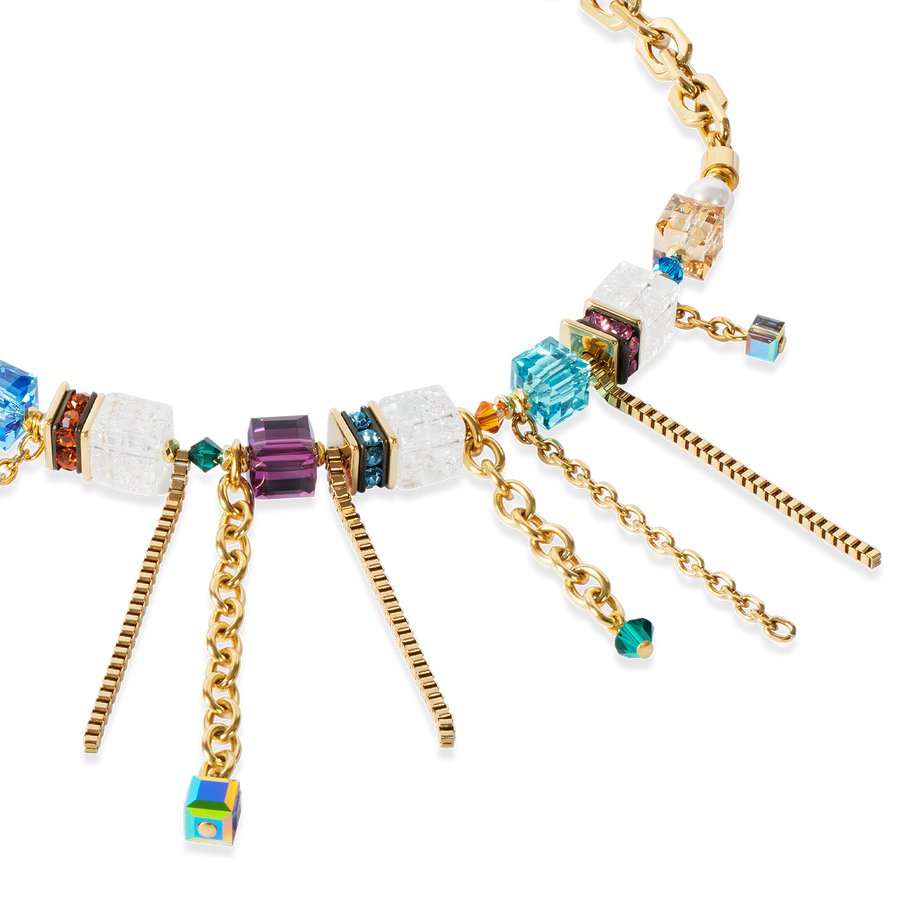 Necklace Sunray Cube Couture gold-multicolour