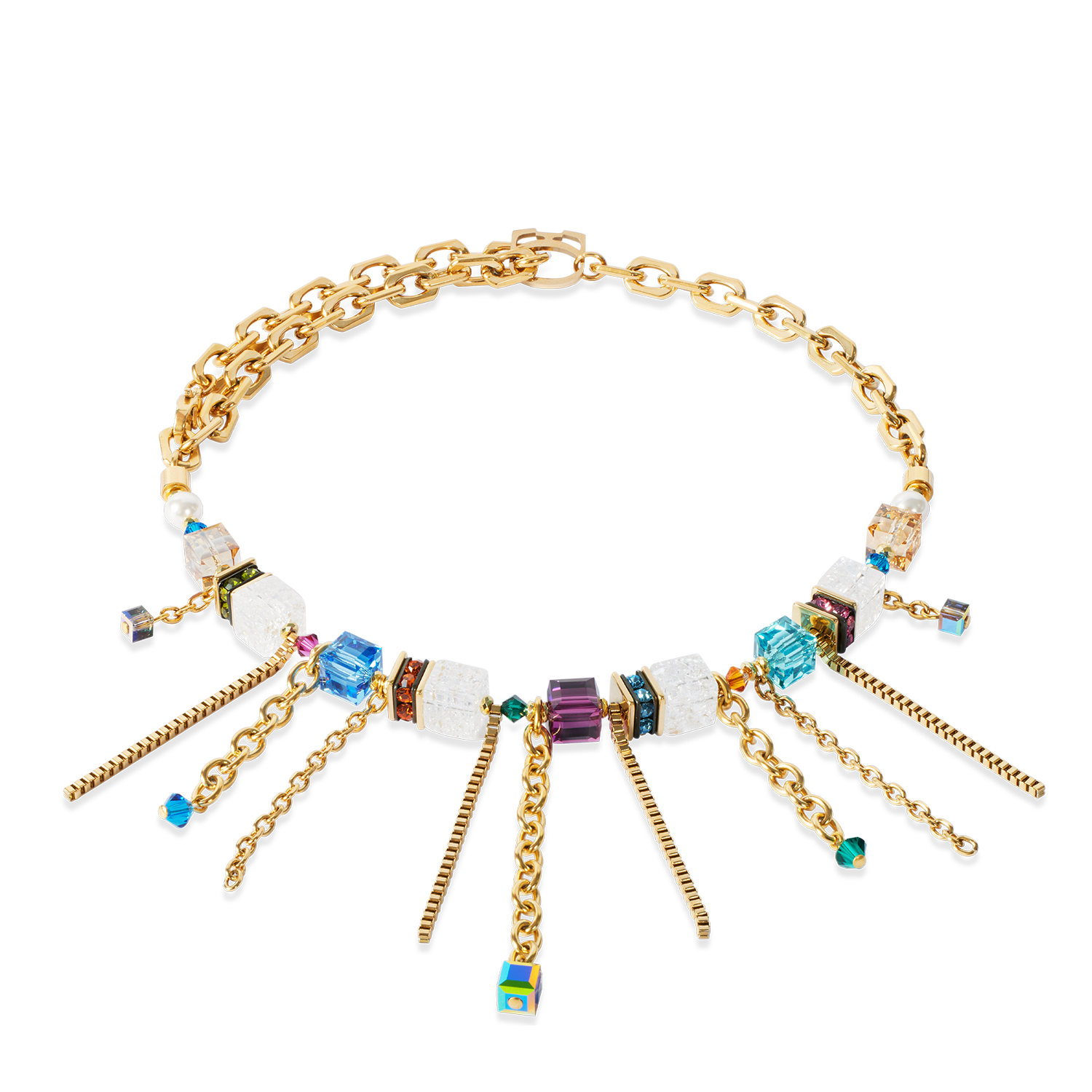 Necklace Sunray Cube Couture gold-multicolour