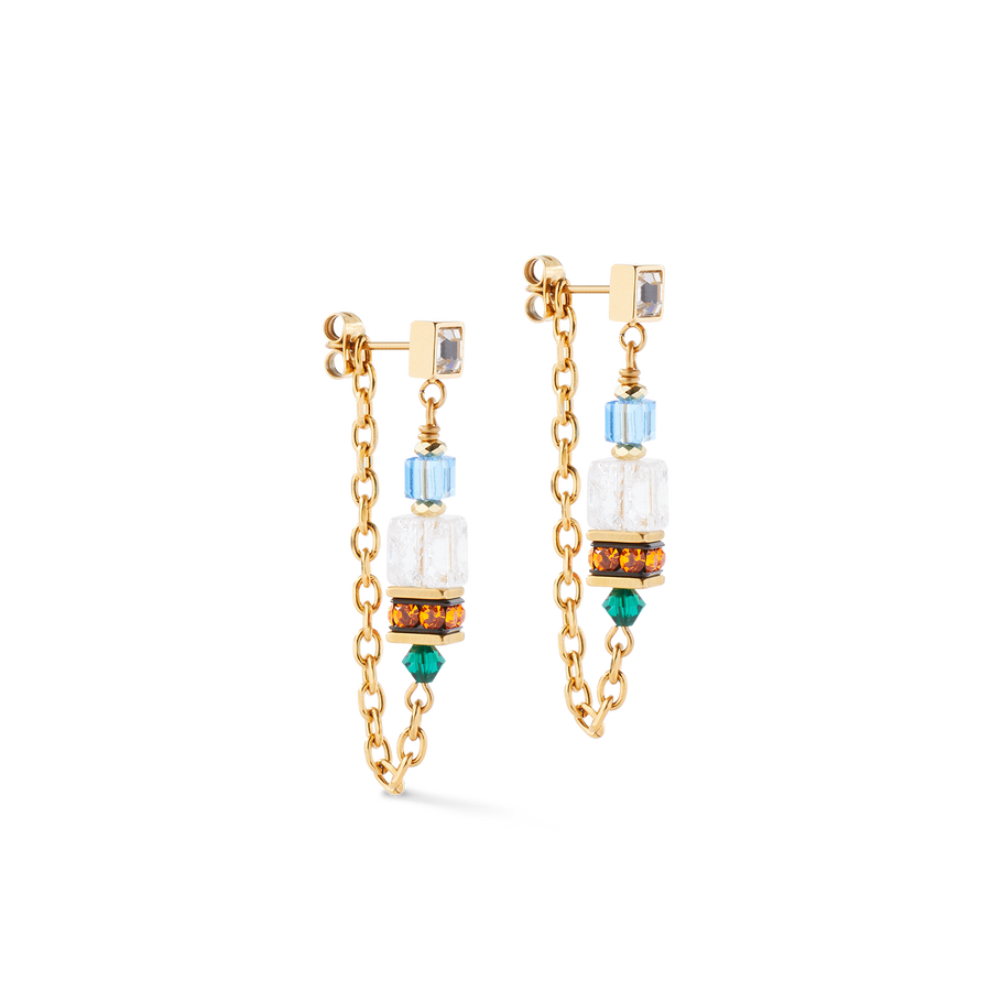 Earrings Sunray Cube Couture gold-multicolour