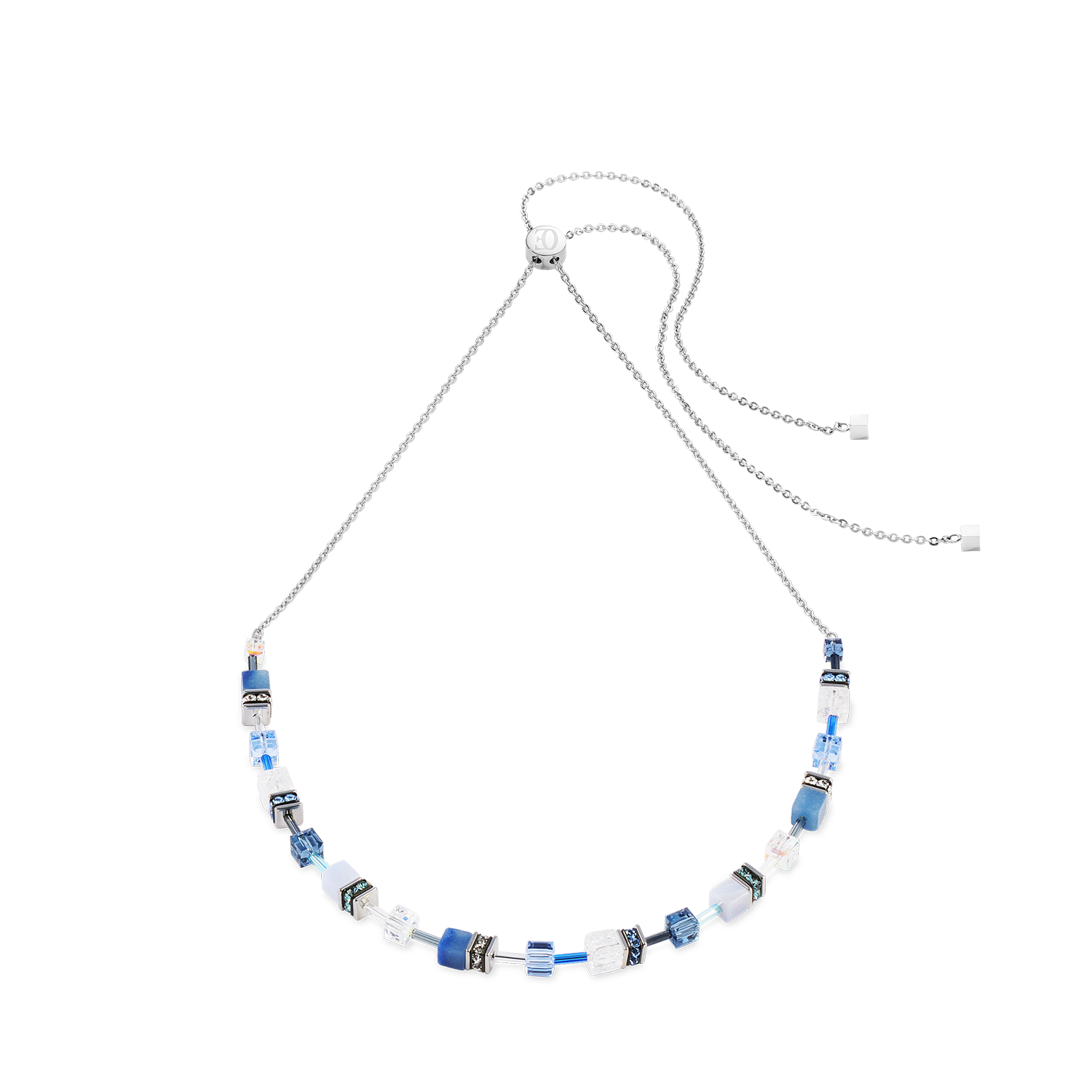 GeoCUBE® Iconic Nature Chain necklace blue