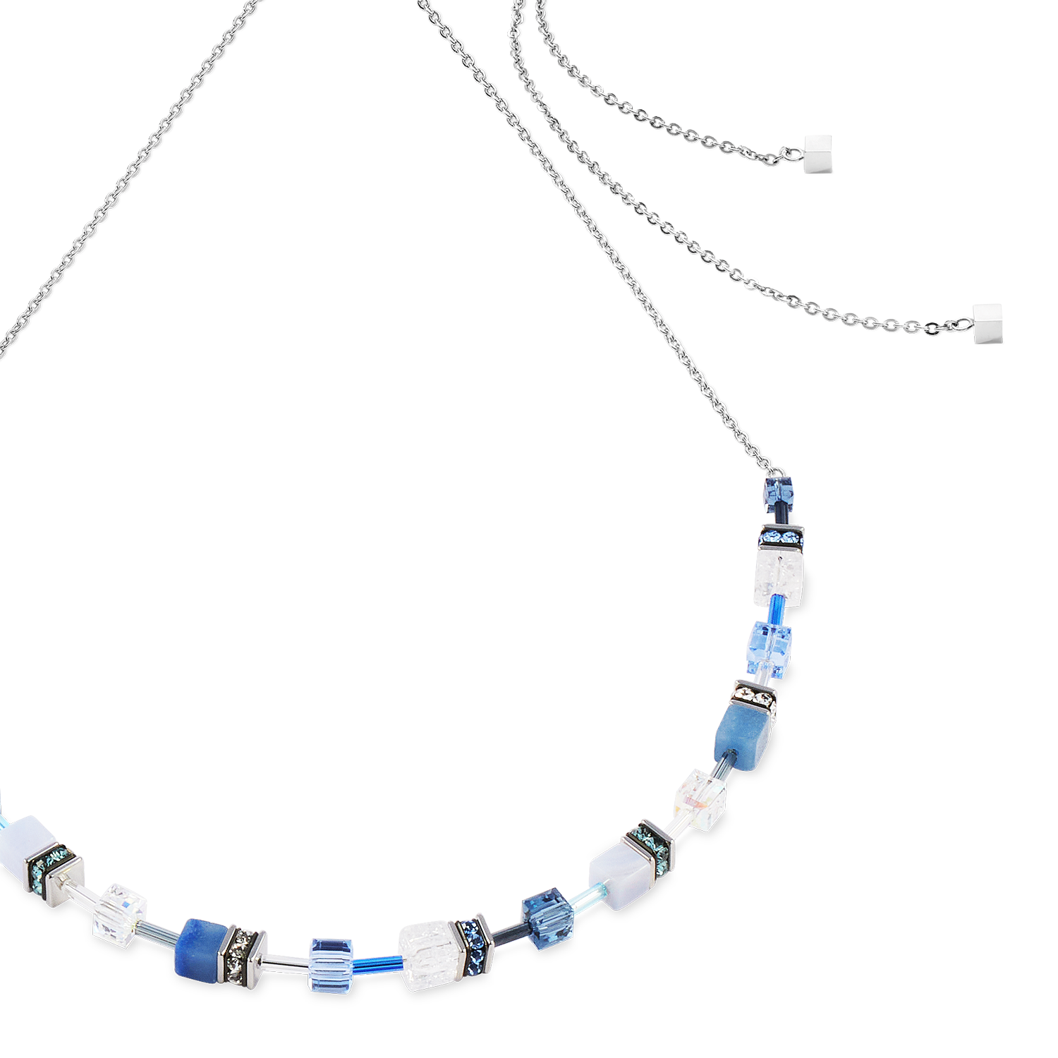 GeoCUBE® Iconic Nature Chain necklace blue