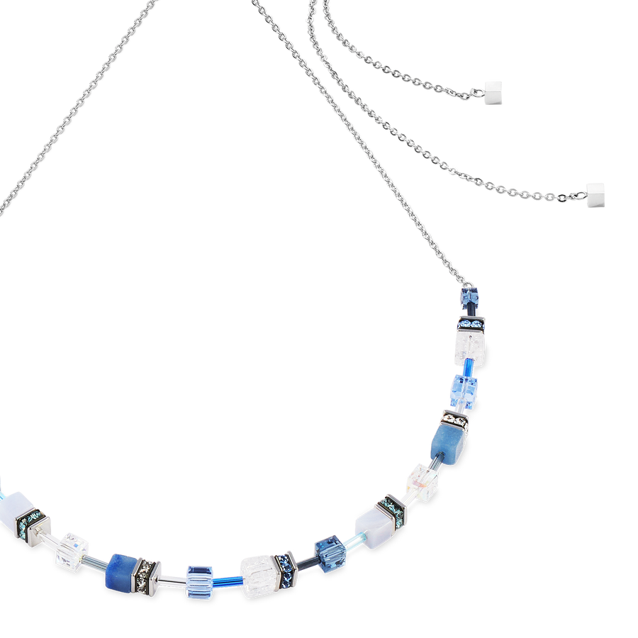 GeoCUBE® Iconic Nature Chain necklace blue