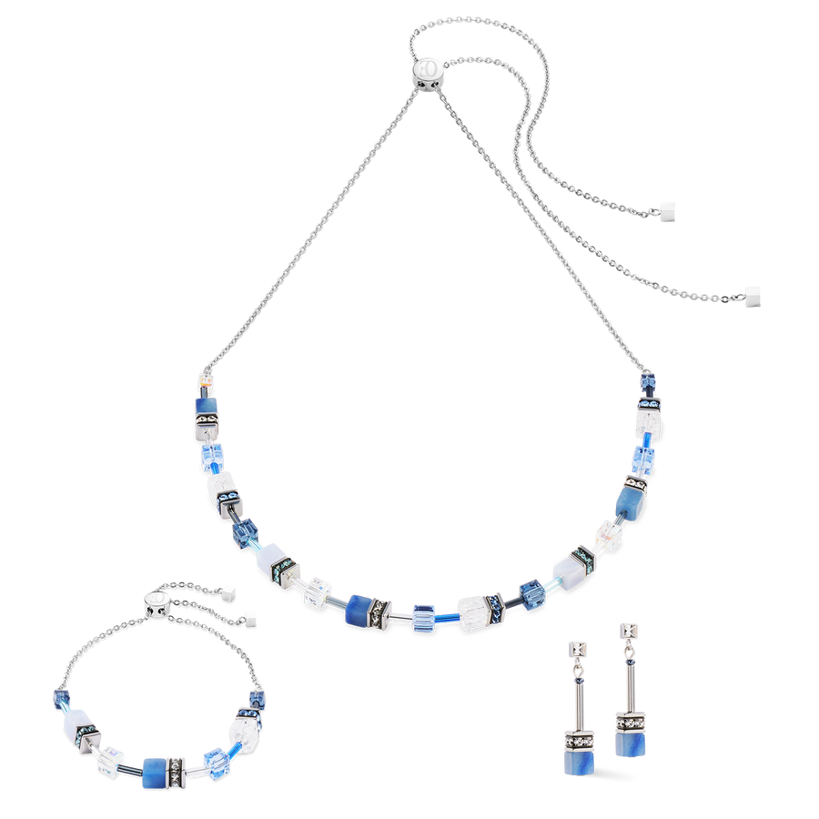 GeoCUBE® Iconic Nature Chain necklace blue