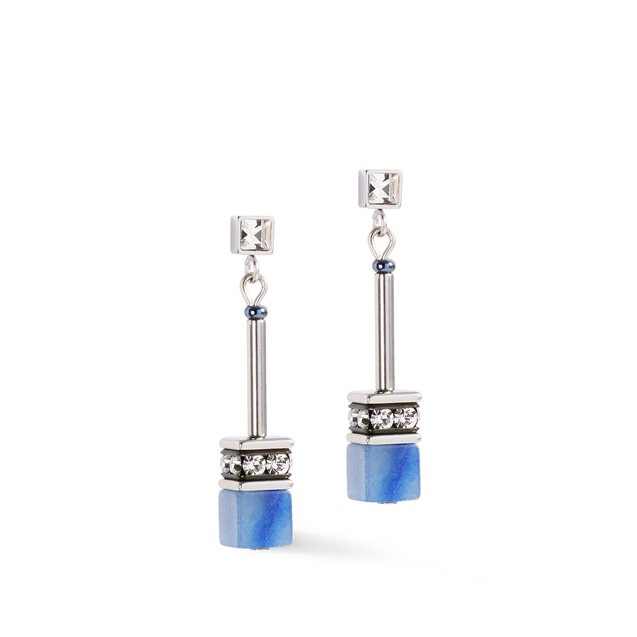 GeoCUBE® Iconic Nature Chain earrings blue