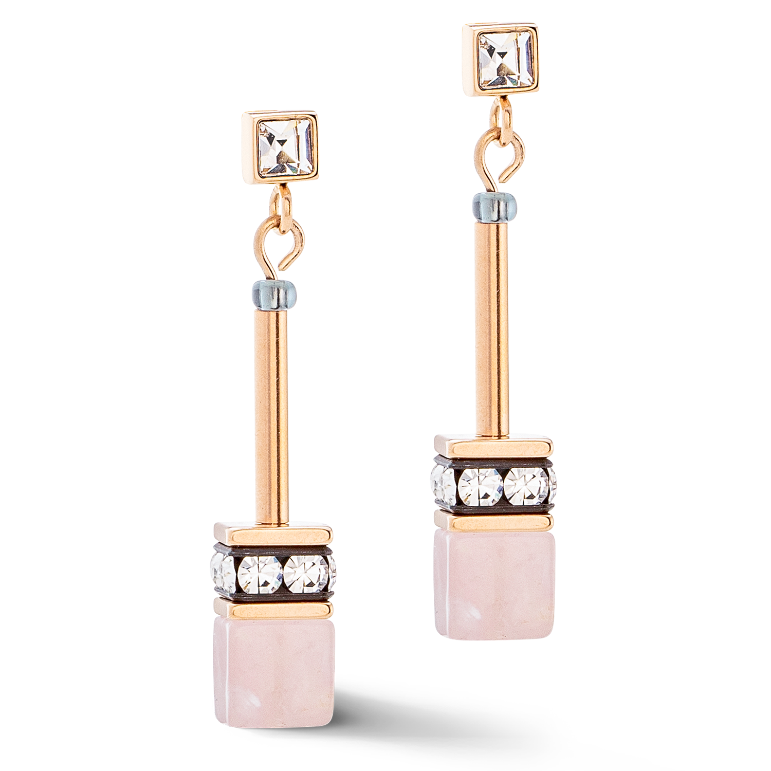 GeoCUBE® Iconic Nature Chain earrings rose