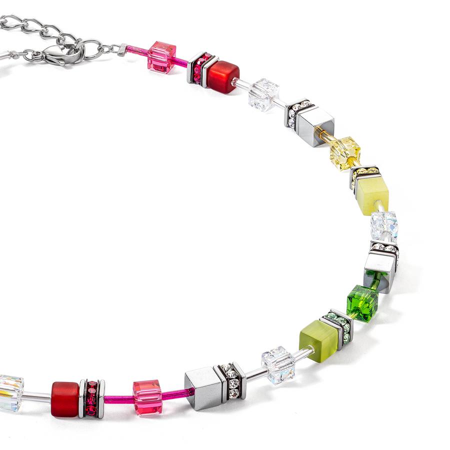 GeoCUBE® Iconic necklace red-green