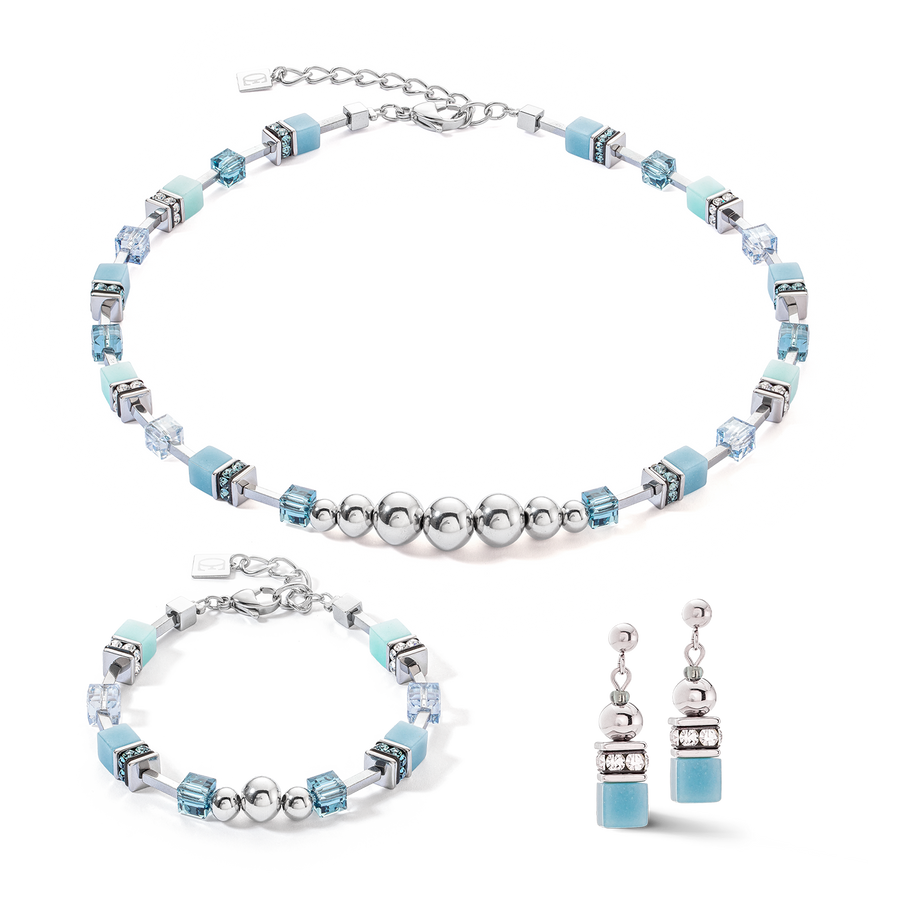 GeoCUBE® Fusion Spheres necklace ice blue