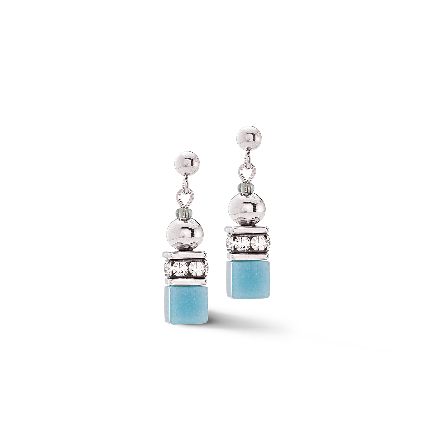 GeoCUBE® Fusion Spheres earrings ice blue