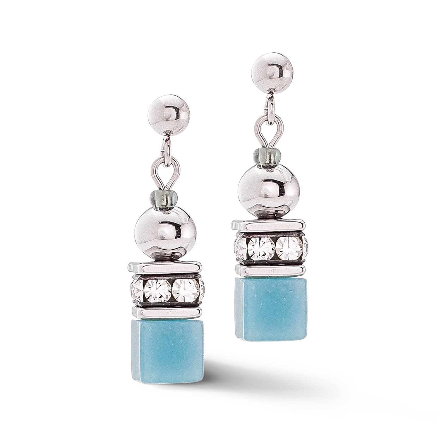 GeoCUBE® Fusion Spheres earrings ice blue