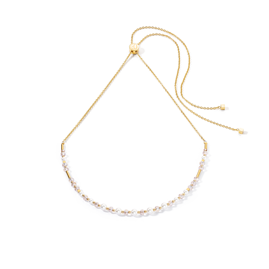 Princess Pearls Chain necklace gold-white