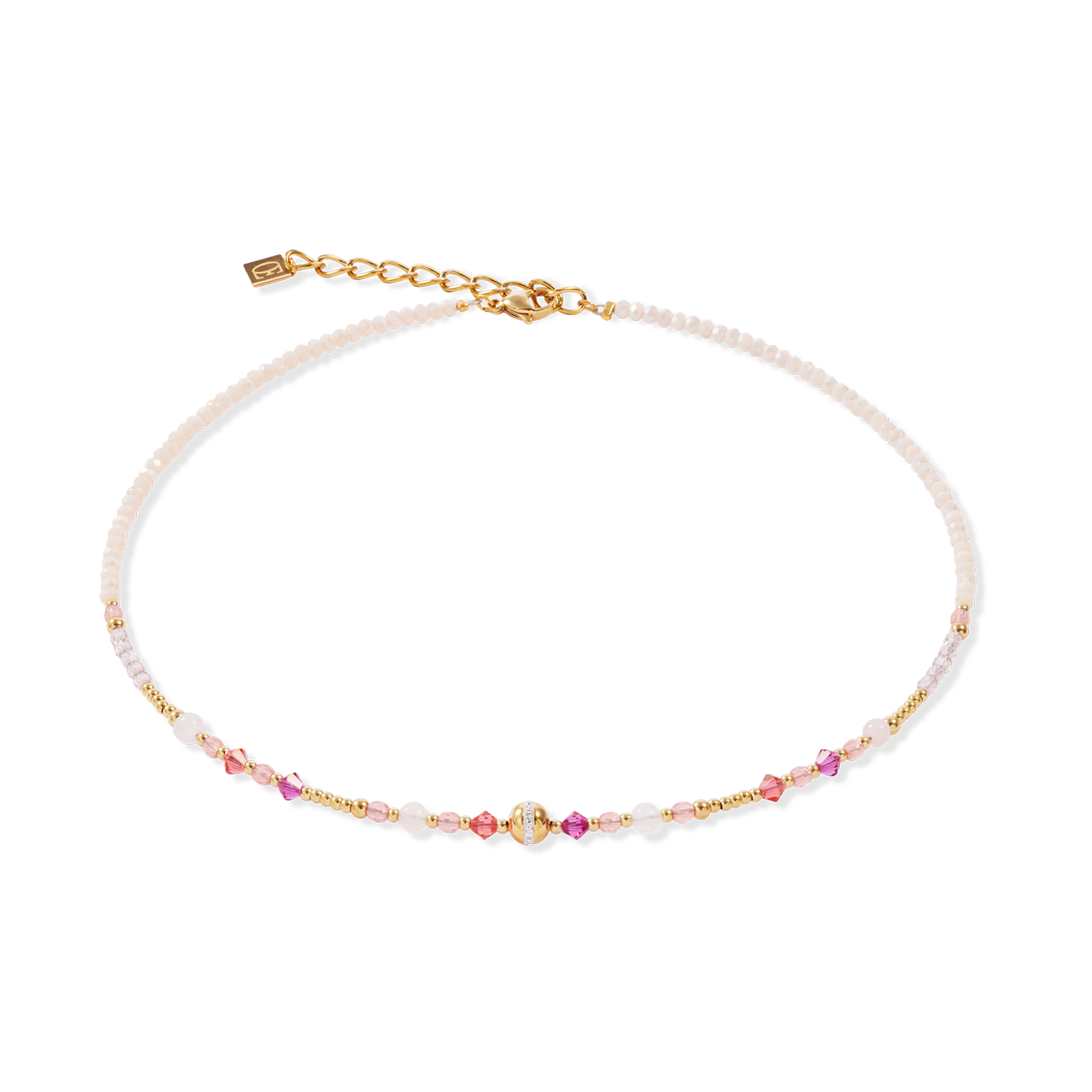 Necklace Golden Sphere Shape Mix rose