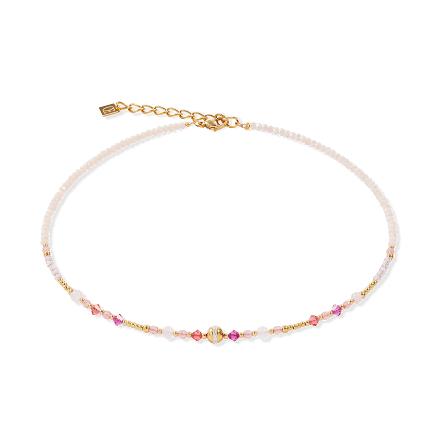 Necklace Golden Sphere Shape Mix rose