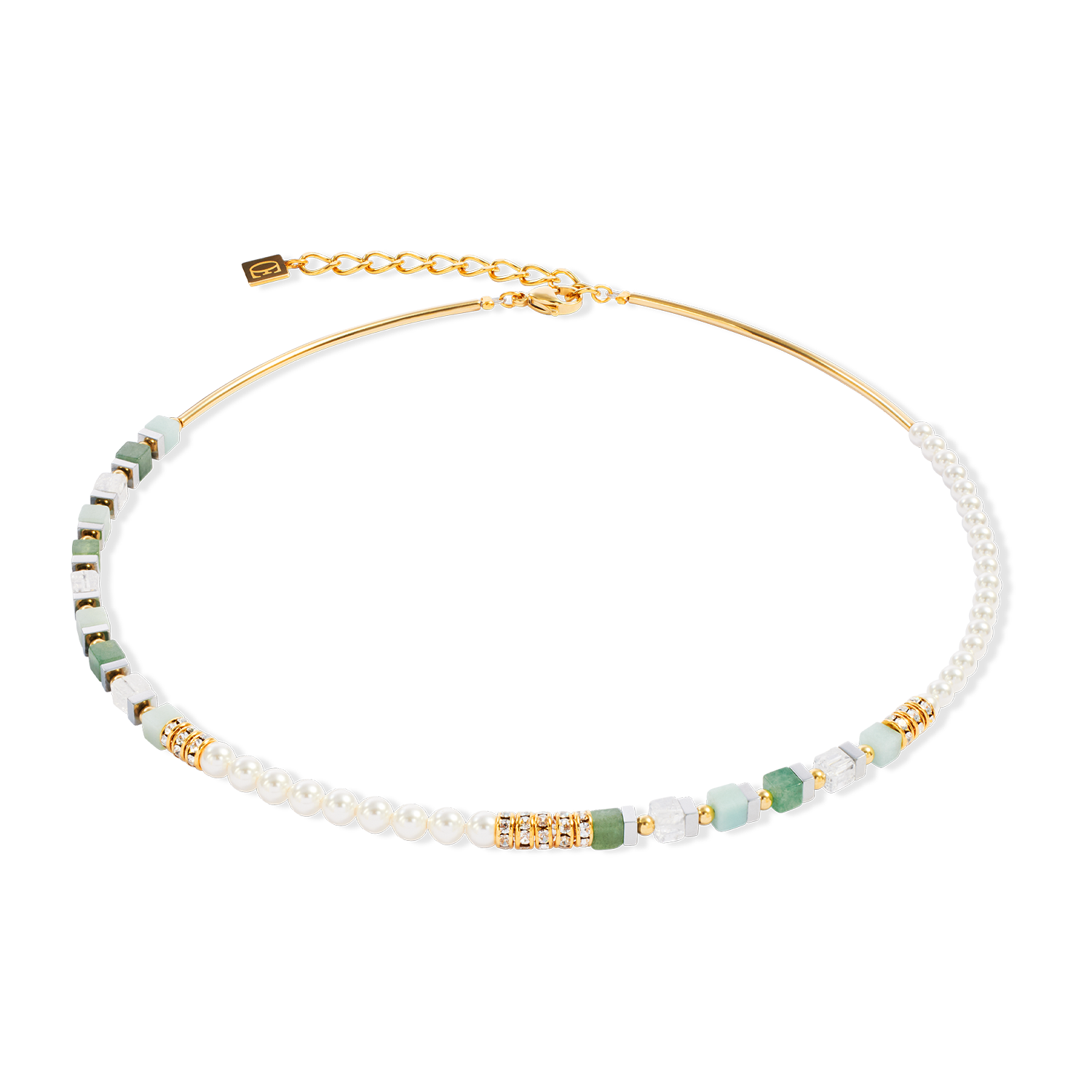 Precious Fusion Offset necklace gold-green