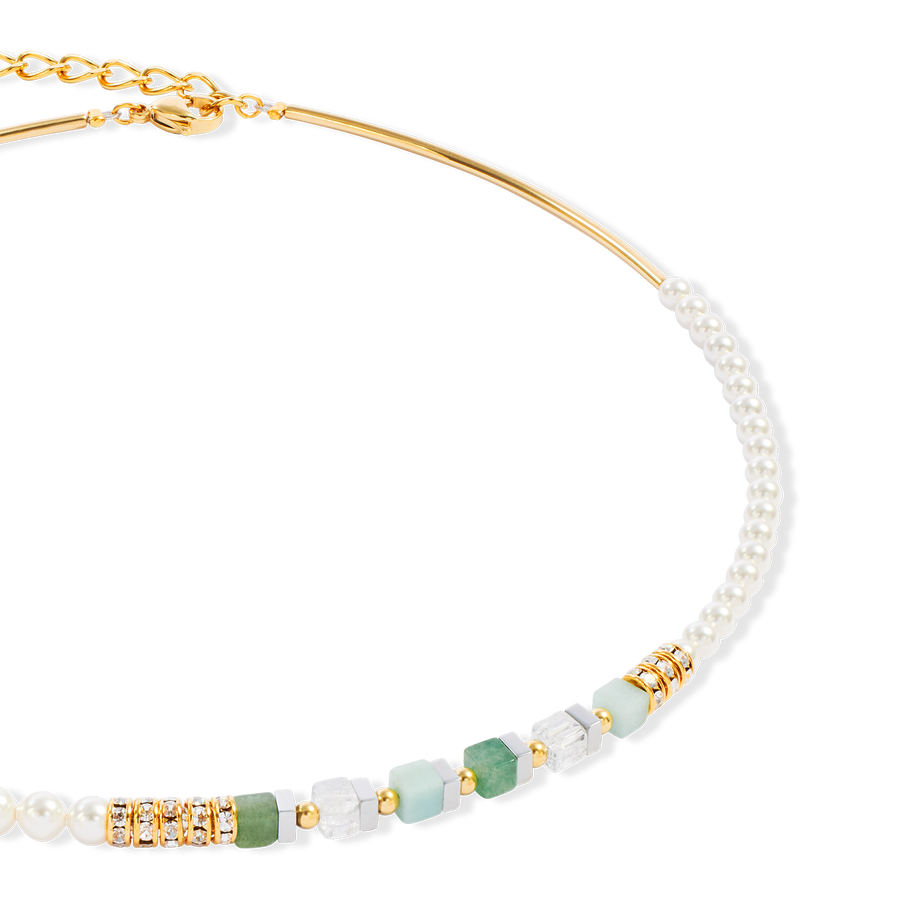 Precious Fusion Offset necklace gold-green