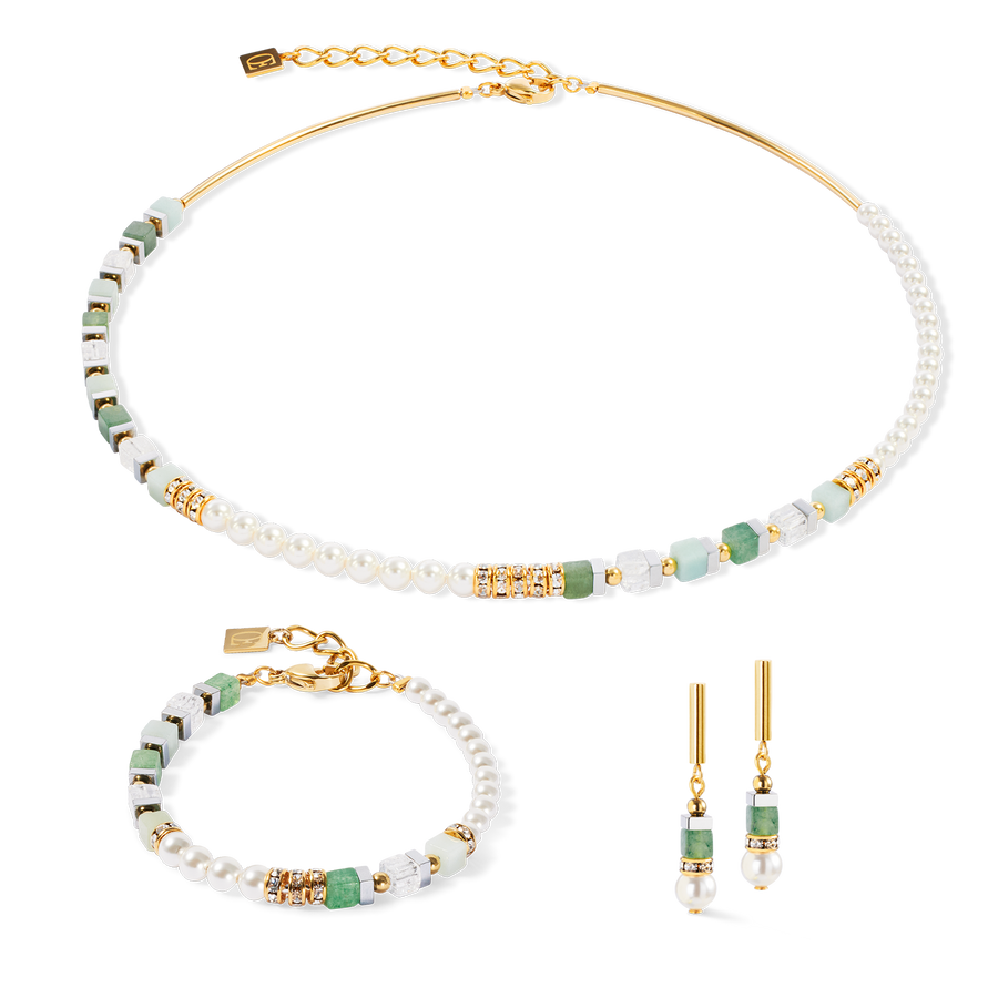 Precious Fusion Offset necklace gold-green