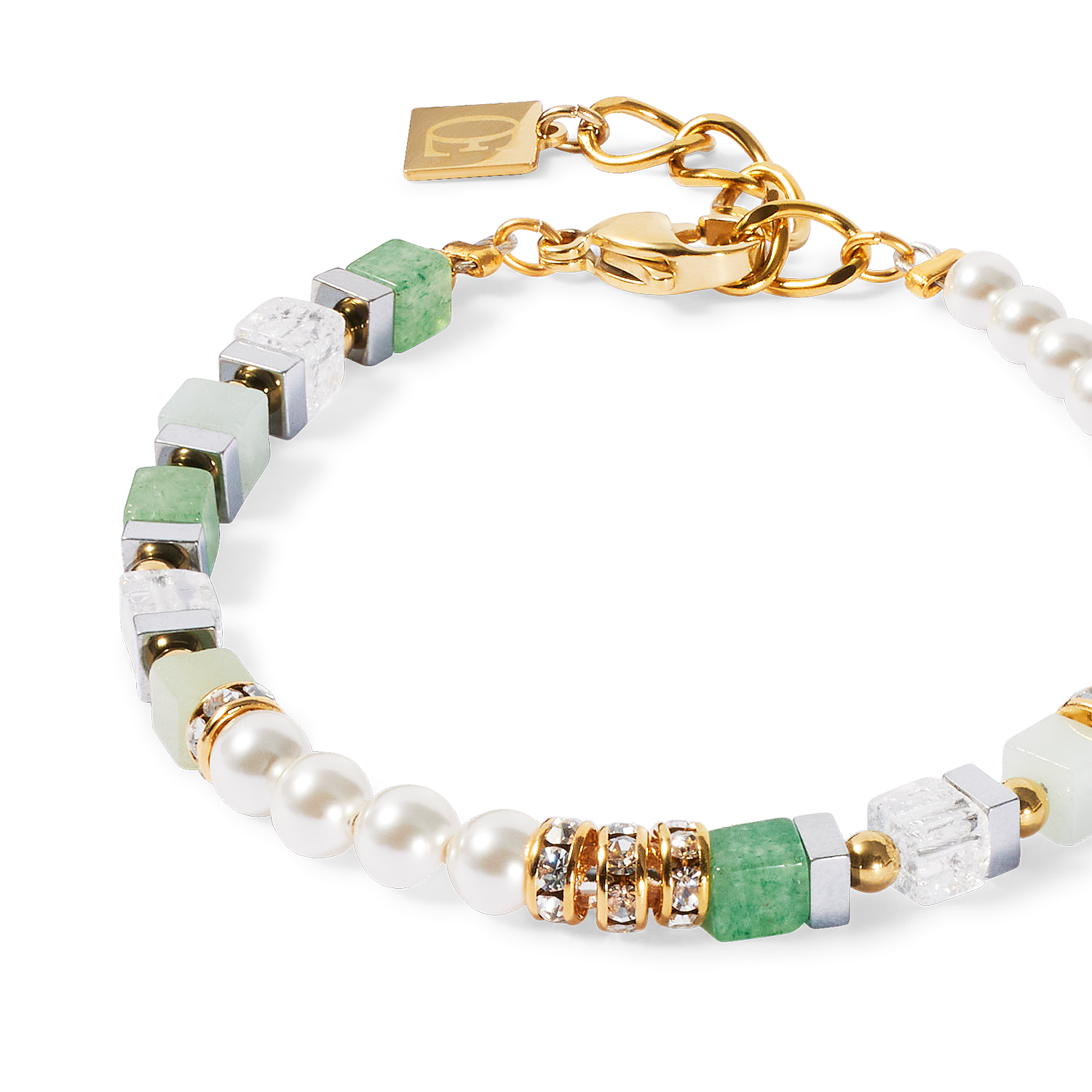 Precious Fusion Offset bracelet gold-green