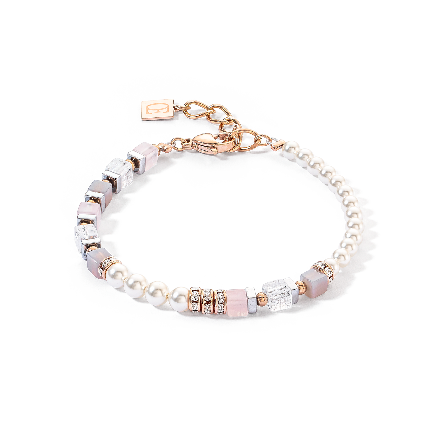 Precious Fusion Offset bracelet rose gold-ice pink