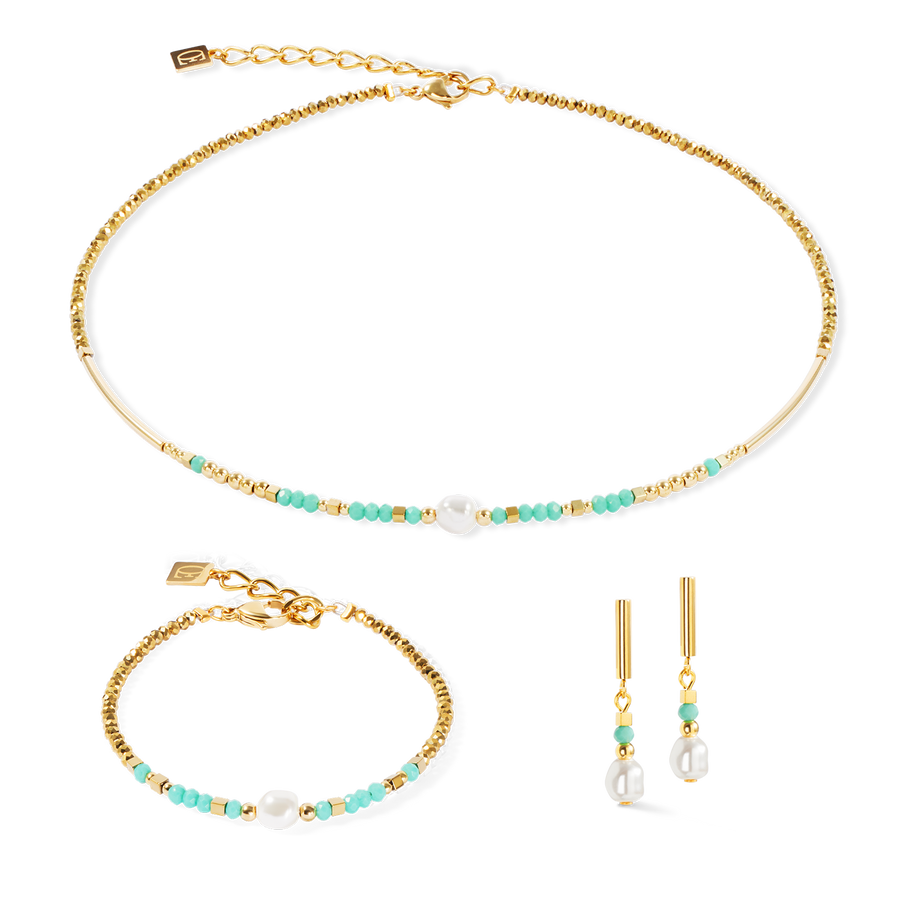 Necklace Lagoon Pearl gold-mint