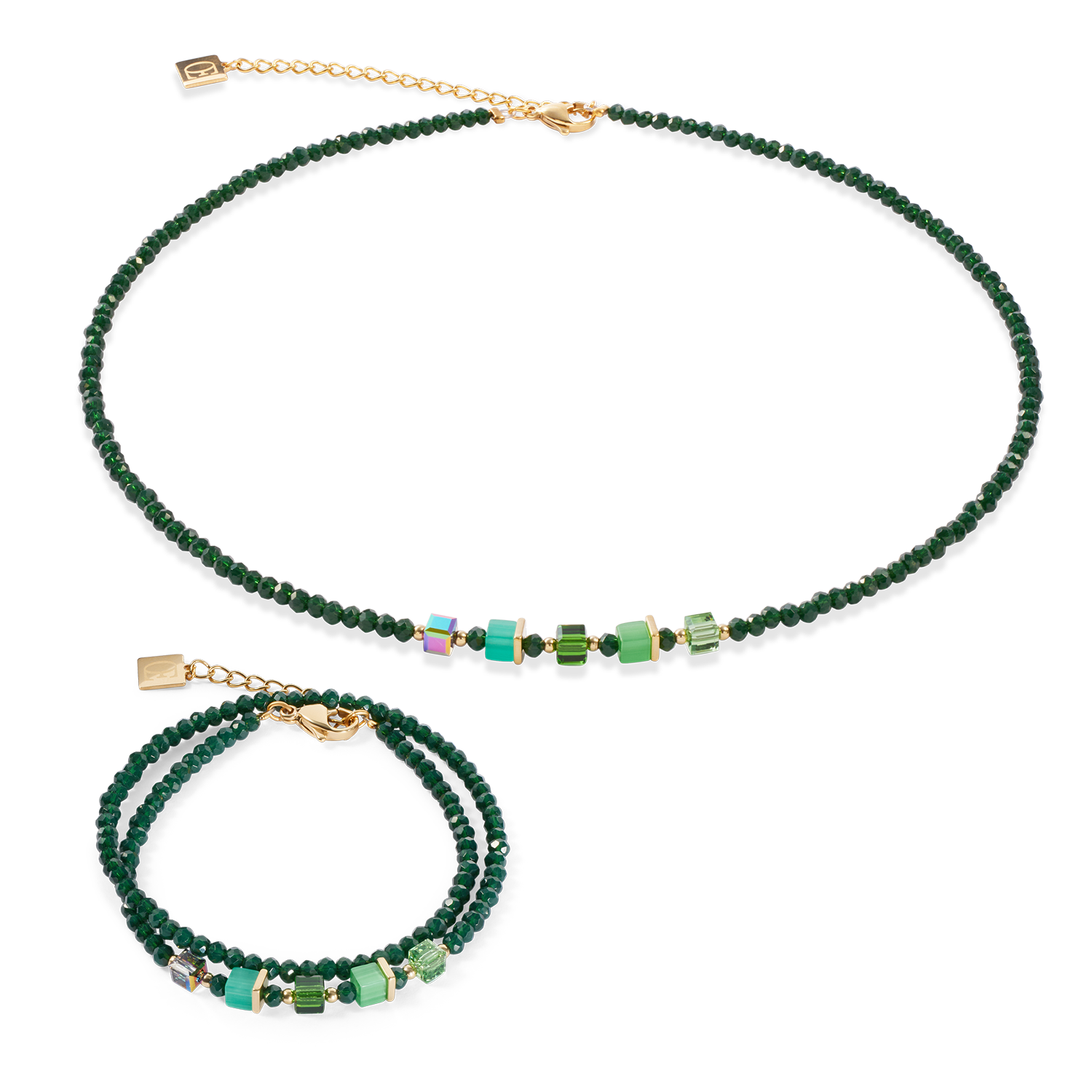 Joyful Colours Update Necklace gold-green