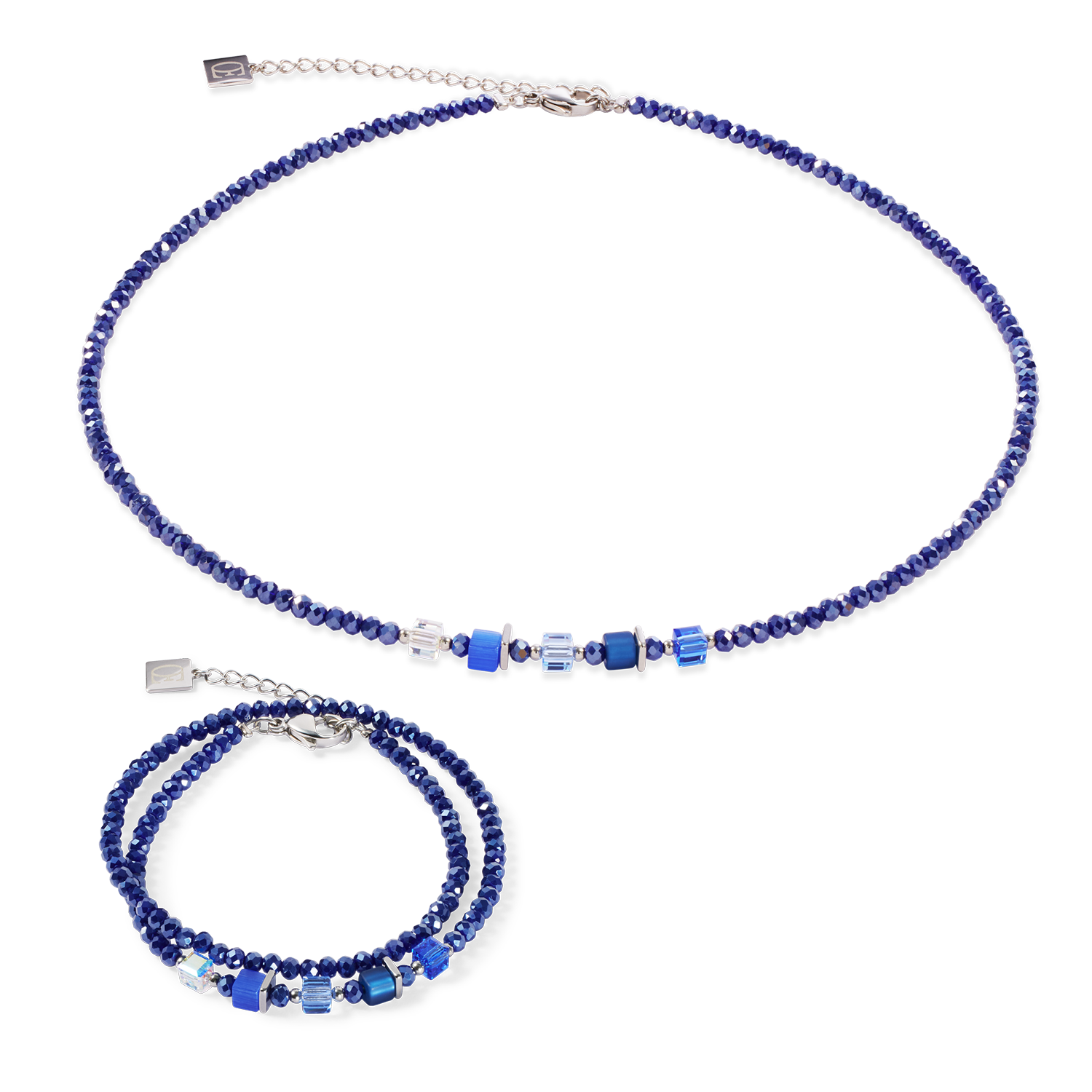 Joyful Colours Update Necklace silver-blue