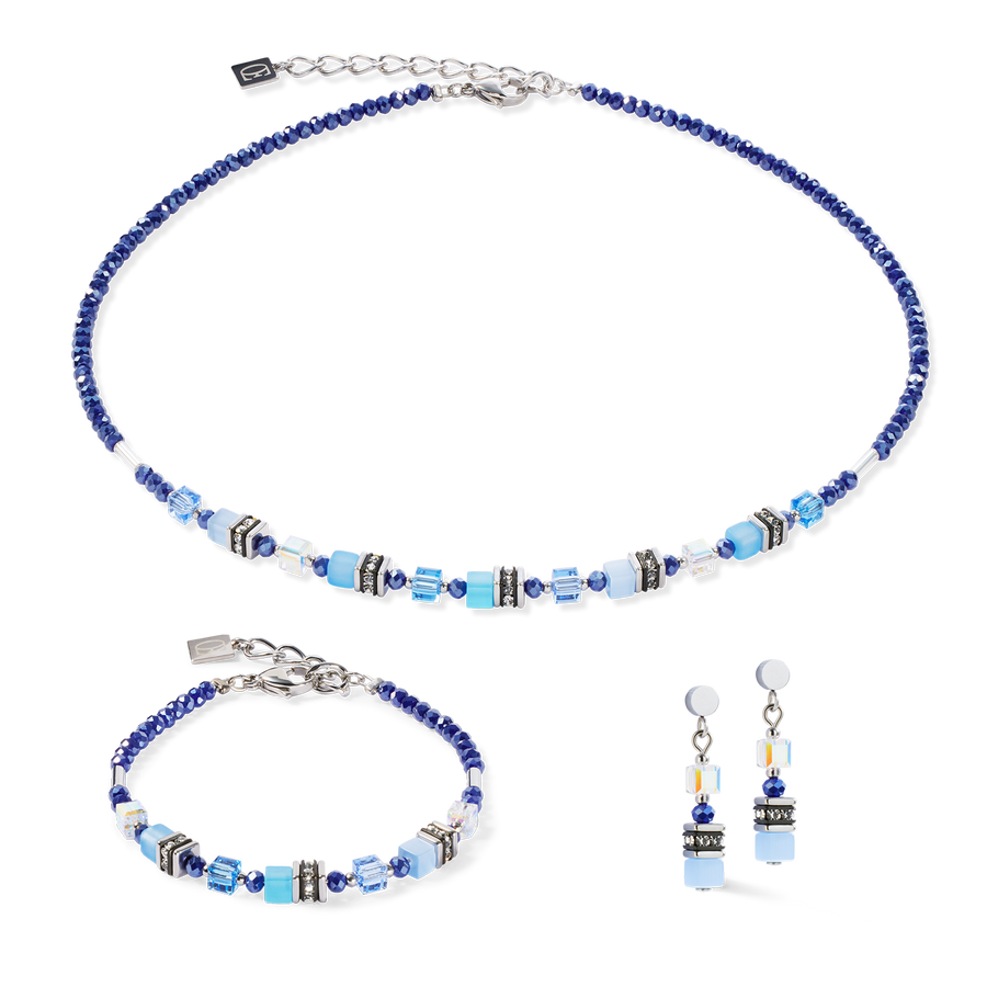 Necklace Mini Cubes blue