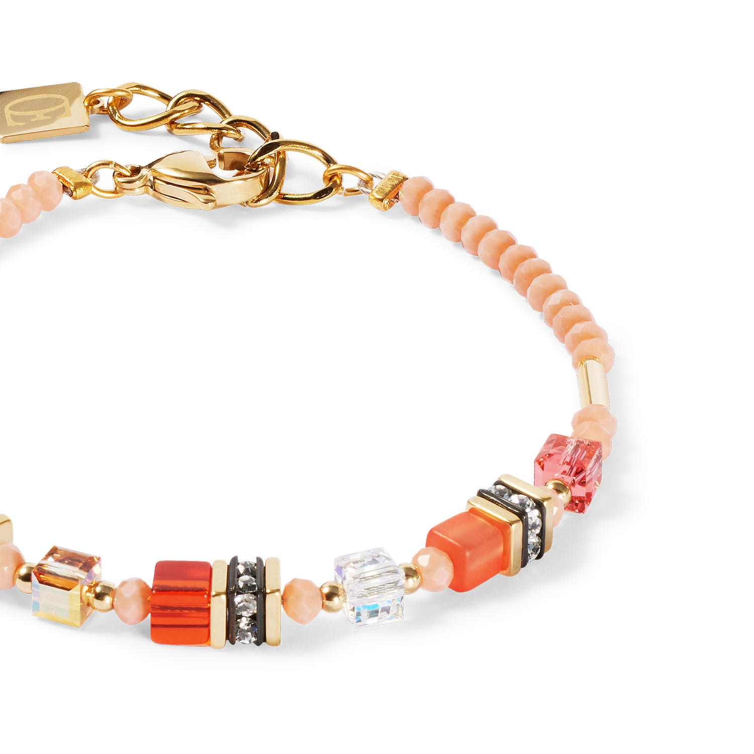 Bracelet Mini Cubes orange