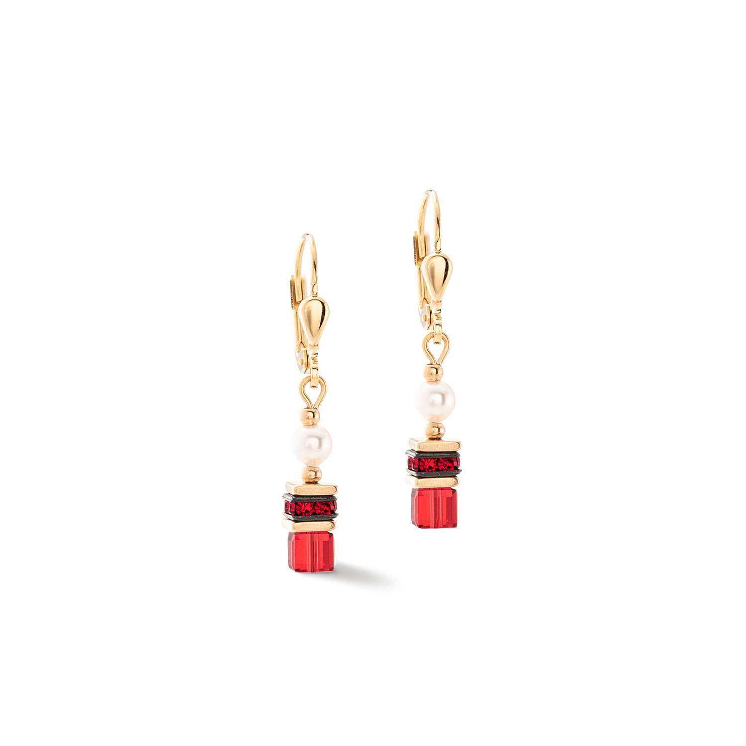 Sparkling Princess earrings gold-red