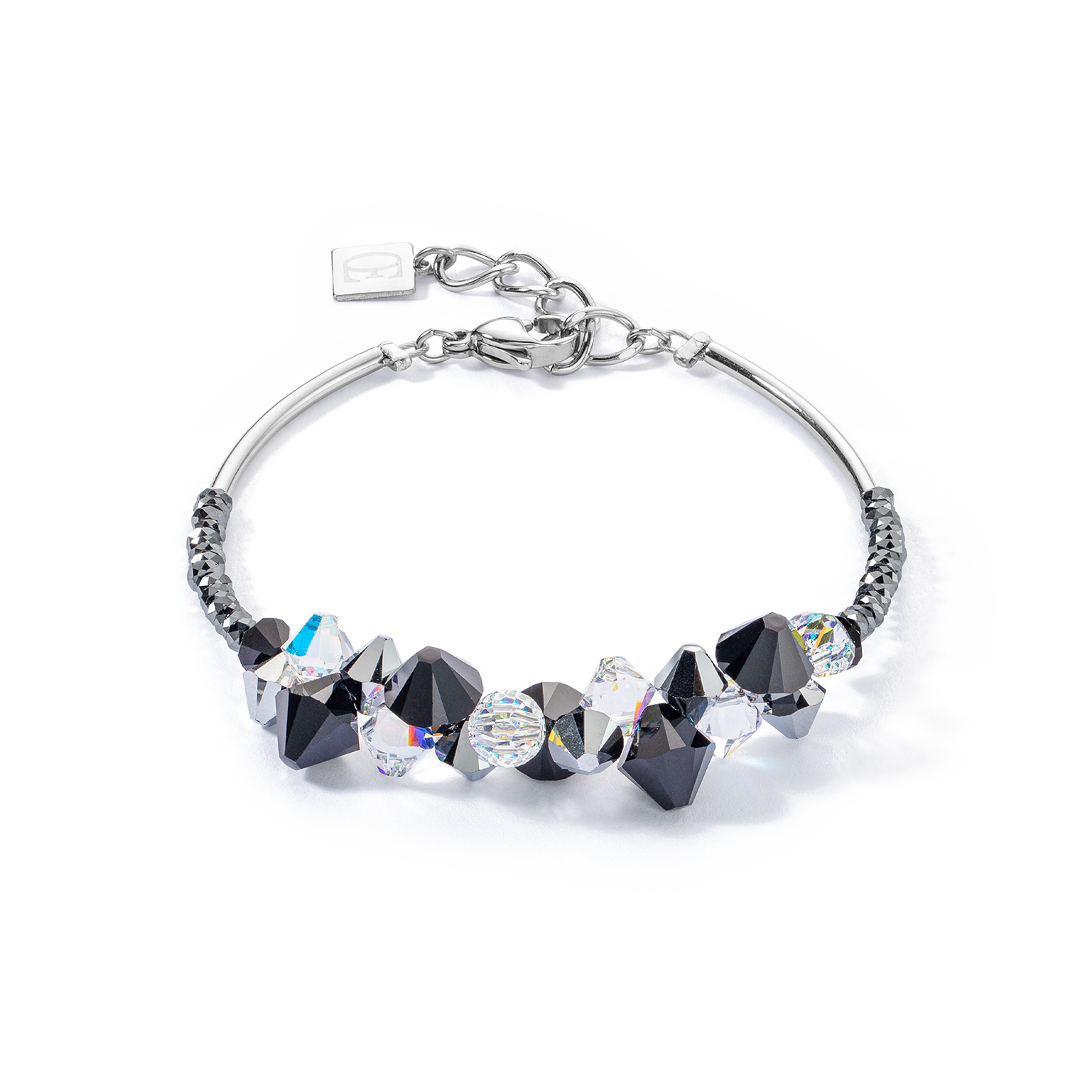 Dancing Crystals Update bracelet silver-black