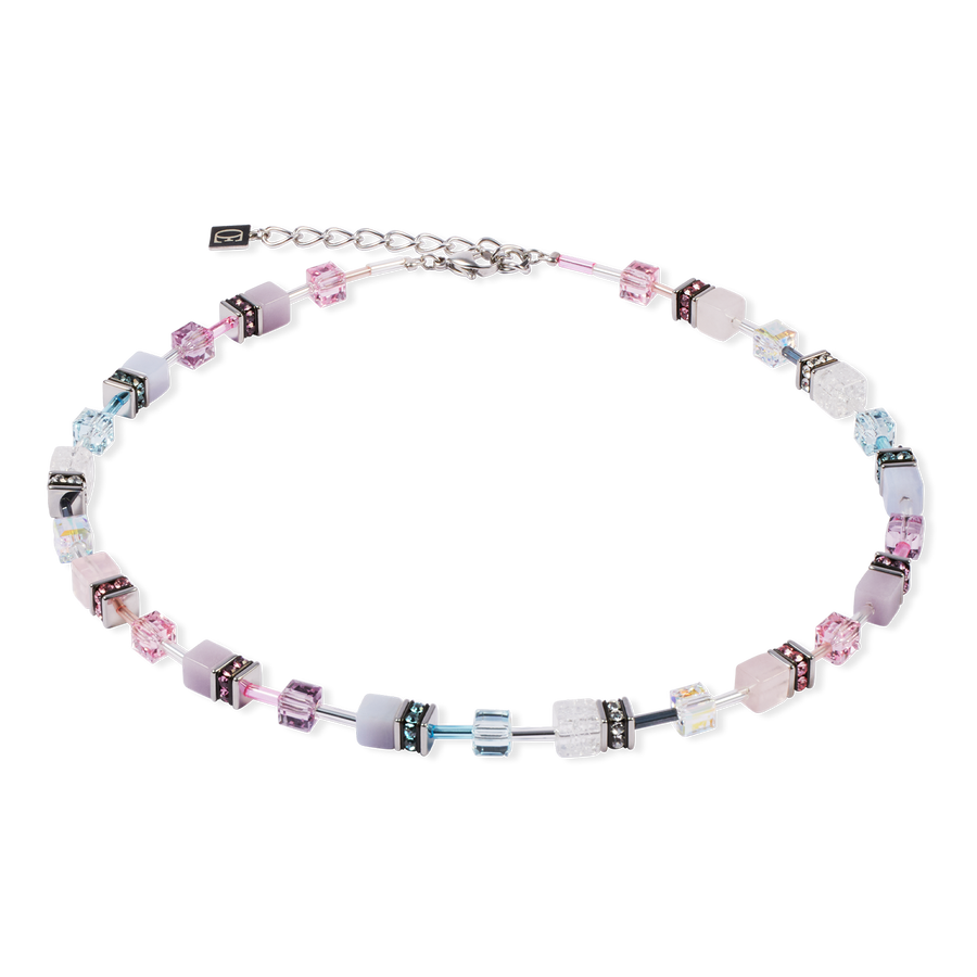 GeoCUBE® Iconic Precious necklace pink-lilac