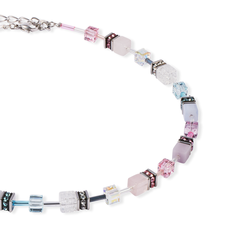 GeoCUBE® Iconic Precious necklace pink-lilac