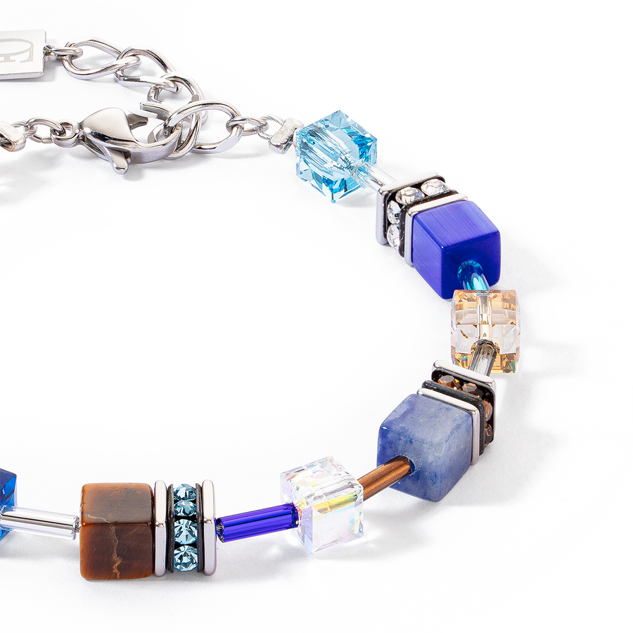 GeoCUBE® Iconic Precious bracelet blue-brown